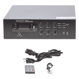 Mini Amplificador Mezclador / 120W RMS / Sistema 70/100V / Bluetooth / MP3 / Tuner FM / Voceo y Música Ambiental