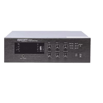 Mini Amplificador de Audio Mezclador | 240W RMS | Sistema 70/100V | MP3 | Tuner | Bluetooth | Musica ambiental y Voceo