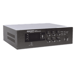 Mini Amplificador de Audio Mezclador | 240W RMS | Sistema 70/100V | MP3 | Tuner | Bluetooth | Musica ambiental y Voceo