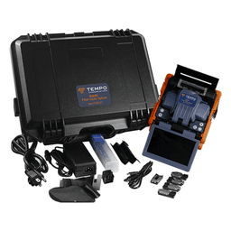 Fusionadora de Fibra Óptica de Alineación Activa por Revestimiento con 4 Motores con Pérdida Típica (SM); 0.02 dB (MM); 0.04 dB) con Pantalla Touch / Capacitación Básica Virtual Gratuita