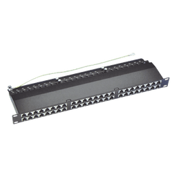 Panel de Parcheo Precargado / 48 Puertos / Cat6A Blindado / 1U Rack / T568A-B