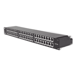 Panel de Parcheo Precargado / 48 Puertos / Cat6A Blindado / 1U Rack / T568A-B