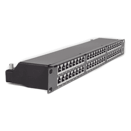 Panel de Parcheo Precargado / 48 Puertos / Cat6A Blindado / 1U Rack / T568A-B