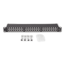 Panel de Parcheo Precargado / 48 Puertos / Cat6A Blindado / 1U Rack / T568A-B