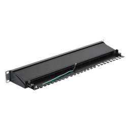 Panel de Parcheo / 24 Puertos / Cat6A Blindado / 1U Rack / T568A/B / 0 a 70°C