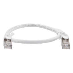 Patch Cord / Cat6A / 10G / Blindado S/FTP / 0.5m (1.64ft) / RJ45 / Blanco