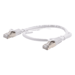 Patch Cord / Cat6A / 10G / Blindado S/FTP / 0.5m (1.64ft) / RJ45 / Blanco