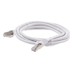 Cable de Parcheo / Cat6A / S/FTP / 10Gbps / 2m (6.56 ft) / Blindado / AWG 27 / RJ45 / Blanco