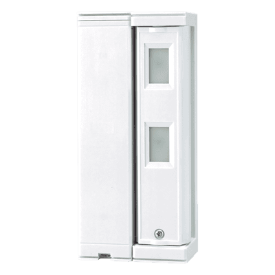 Sensor de Movimiento / Tipo Cortina / Ajuste de detección 2m o 5m / 100% Exterior / Inalambrico (Alimentación)/Compatible con cualquier panel de alarma / Proteja fachadas, puertas, ventanas, balcones y mas!
