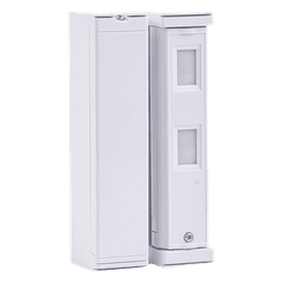 Sensor de Movimiento / Tipo Cortina / Ajuste de detección 2m o 5m / 100% Exterior / Inalambrico (Alimentación)/Compatible con cualquier panel de alarma / Proteja fachadas, puertas, ventanas, balcones y mas!