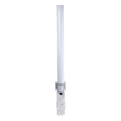 Antena Omnidireccional en 2.4 GHz, Rango de Frecuencias (2.3 - 2.5 GHz), Ganancia de 10 dBi, Doble Polaridad MIMO 2x2, Incluye Jumpers