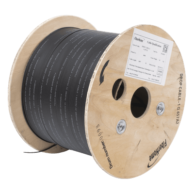 Cable Drop / Fibra Óptica G.657A2 / 1 Hilo Unifibra / LSZH / 1 km / 2.0x3.0 mm / -20°C a +60°C