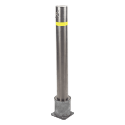 Bolardo Desmontable / Acero Inoxidable SS304 / 900 mm (2.95 ft) Altura / 114 mm Diámetro / 3 mm Espesor / Punta Plana