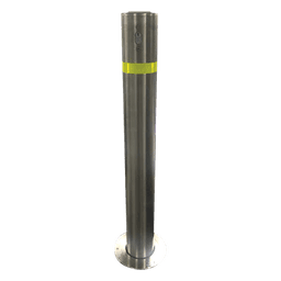 Bolardo retráctil / Acero inoxidable SS304 / Ø114 mm / 900 mm (2.95 ft) / Espesor 3 mm / Cerradura con llave