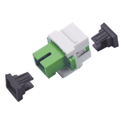 Acoplador Keystone de Fibra Óptica Monomodo SC/APC Simplex a SC/APC