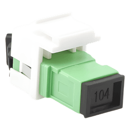 Acoplador Keystone de Fibra Óptica Monomodo SC/APC Simplex a SC/APC