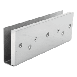Soporte de Montaje en U / Vidrio 1/2" / Cargas 600, 750 y 1200 lbs / Ajuste por Opresores / Chapas Magnéticas