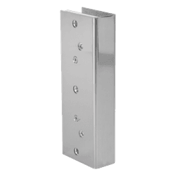 Bracket de Montaje Tipo U / Puertas de Vidrio 3/4" (19.1 mm) / Chapas Magnéticas 600 a 1200 lbs / Ajuste por Opresores / Aluminio Anodizado