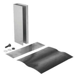Bracket de Montaje Tipo U / Puertas de Vidrio 3/4" (19.1 mm) / Chapas Magnéticas 600 a 1200 lbs / Ajuste por Opresores / Aluminio Anodizado