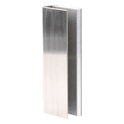 Bracket de Montaje Tipo U / Puertas de Vidrio 3/4" (19.1 mm) / Chapas Magnéticas 600 a 1200 lbs / Ajuste por Opresores / Aluminio Anodizado