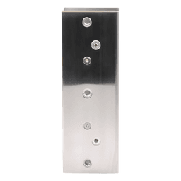 Bracket de Montaje Tipo U / Puertas de Vidrio 3/4" (19.1 mm) / Chapas Magnéticas 600 a 1200 lbs / Ajuste por Opresores / Aluminio Anodizado