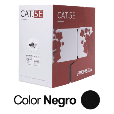 Bobina de Cable UTP / Cat 5E / 24 AWG / 305 m (1000 pies) / PE Exterior / 100% Cobre / 100 MHz / PoE