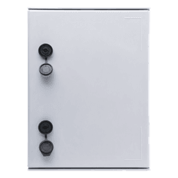 Gabinete de Poliéster IP65 Uso en Intemperie (300 x 400 x 200 mm) con Placa Trasera Interior de Plástico (Incluye Chapa y Llave).