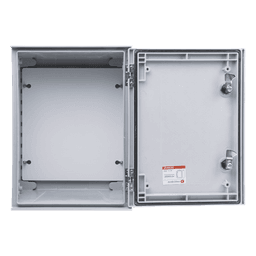 Gabinete de Poliéster IP65 Uso en Intemperie (300 x 400 x 200 mm) con Placa Trasera Interior de Plástico (Incluye Chapa y Llave).