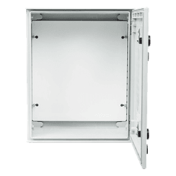 Gabinete de Poliéster IP65 / 400 x 500 x 200 mm / Carga 30 kg / Placa Trasera Incluida / Cerradura con Llave