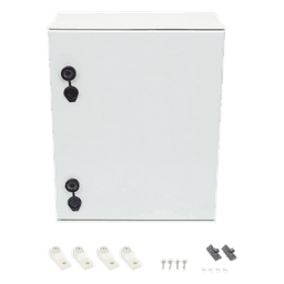 Gabinete de Poliéster IP65 / 400 x 500 x 200 mm / Carga 30 kg / Placa Trasera Incluida / Cerradura con Llave