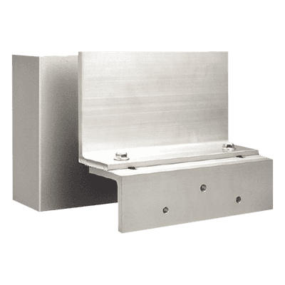 Montaje tipo ZL / Aluminio anodizado / 1200 lbs / Puertas exteriores