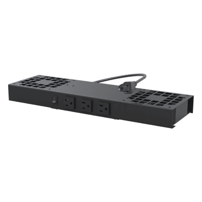 Kit de 2 Ventiladores (12 x 12 cm) con 3 Tomas de Corriente 110 Vca/50 Hz con Clavija