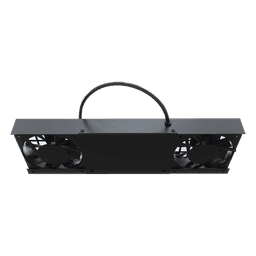 Kit de 2 Ventiladores (12 x 12 cm) con 3 Tomas de Corriente 110 Vca/50 Hz con Clavija