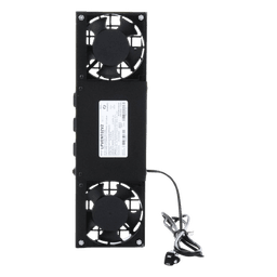 Kit de 2 Ventiladores (12 x 12 cm) con 3 Tomas de Corriente 110 Vca/50 Hz con Clavija