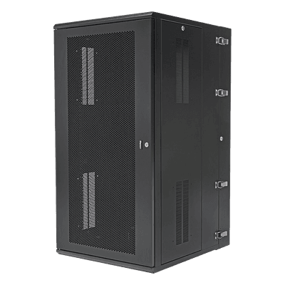 Gabinete PanZone de Montaje en Pared, de 19in, Puerta Ventilada, 26 UR, 762mm de Profundidad, Color Negro