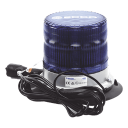 Baliza led pulso, 12-24vdc, 11 patrones de flash, montaje de imán de vacío, azul