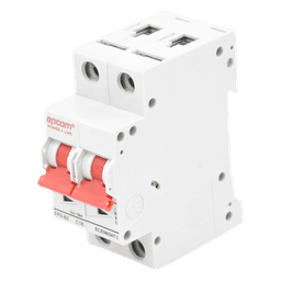 Protección Térmica/ Interruptor 2P, 16A,  Corriente Directa  800 Vcc para Aplicación Fotovoltaica Montaje Riel DIN