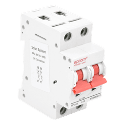 Protección Térmica/ Interruptor 2P, 16A,  Corriente Directa  800 Vcc para Aplicación Fotovoltaica Montaje Riel DIN