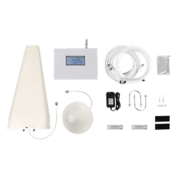 Kit Amplificador de Señal Celular TRIPLE banda de frecuencia / Mejora las llamadas convencionales y VoLTE / Soporta los datos de las tecnologías 2G, 3G y 4G de TELCEL, AT&T y MOVISTAR / Puede cubrir hasta 2 espacios de 300 m2 cada uno.