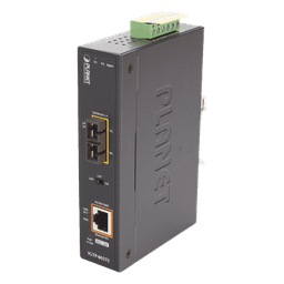 Convertidor de Medios Industrial PoE+ 1000BASE-LX a 10/100/1000BASE-T 802.3at (SC,SM) -20 km