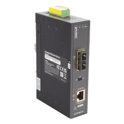 Convertidor de Medios Industrial PoE+ 1000BASE-LX a 10/100/1000BASE-T 802.3at (SC,SM) -20 km