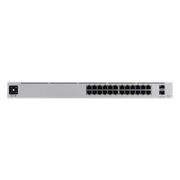 UniFi Switch USW-Pro-24-POE Gen2, con funciones capa 3, de 24 puertos PoE 802.3at/bt + 2 puertos 1/10G SFP+, 400W, pantalla informativa