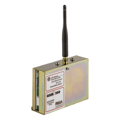 Comunicador GSM/GPRS para paneles PIMA. Permite envío de SMS, Llamadas o Datos. Compatible con la central SENTRY de PIMA