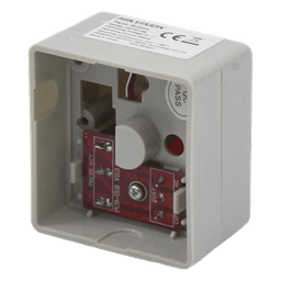 Botón de Pánico Cableado / NA/NC Configurable / ABS Retardante al Fuego / 49.5 x 53.5 x 32.5 mm / 40 g