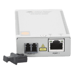 Convertidor de medios Gigabit Ethernet a fibra óptica, conector LC, multimodo (MMF), distancia de 220 hasta 500 m, con fuente de alimentación multi-región