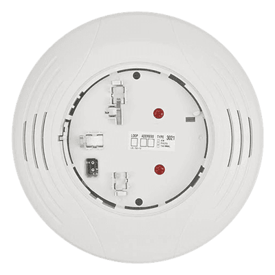 Base sonora inteligente direccionable para detector de humo, volumen y tono configurables desde el panel, color blanco