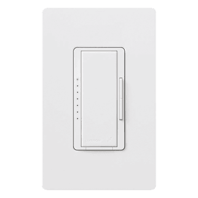 Atenuador de pared Maestro RF PRO de 120 V, 250 W en LED o 500 W incandescente, fase seleccionable y neutro opcional, para RadioRA 2, RA2 Select y RadioRA 3