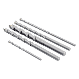 Juego de 5 Pzas. de Broca para Concreto, Zanco Recto (3/16", 1/4", 5/16", 3/8" y 1/2").