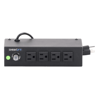 Tomacorriente de 4 Contactos (NEMA 5-15R) Voltaje Entrada/Salida: 120Vca/10A Max. Opción de Instalación en Escritorio o Pared