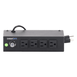 Tomacorriente de 4 Contactos (NEMA 5-15R) Voltaje Entrada/Salida: 120Vca/10A Max. Opción de Instalación en Escritorio o Pared